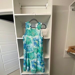 Flowy Green and Blue Calvin Klein Dress